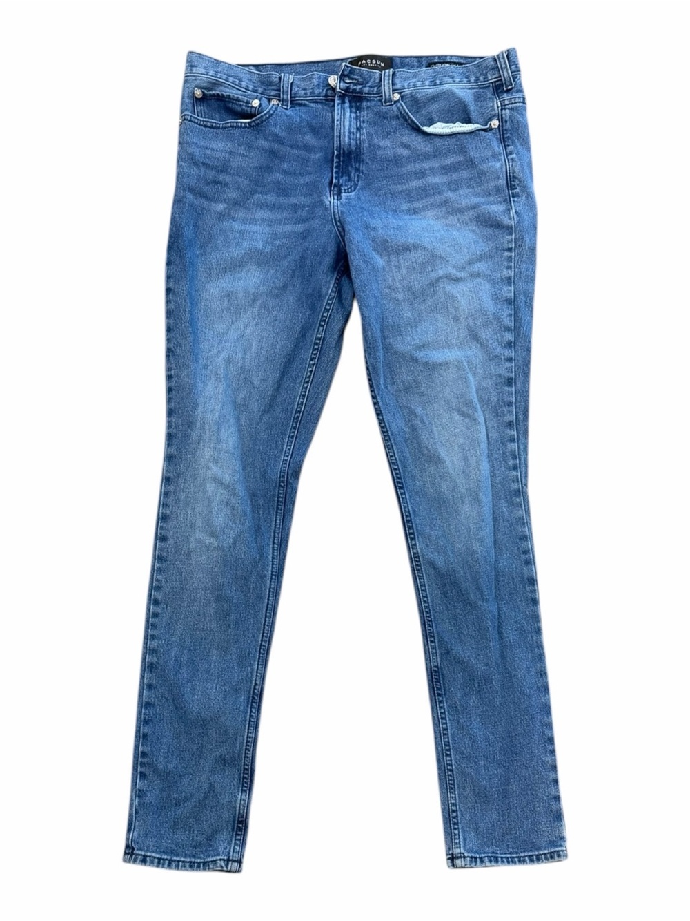 Pacsun Medium Wash Comfort Stretch Stacked Skinny Jeans 34x32